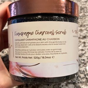 Champagne and Charcoal Body Scrub